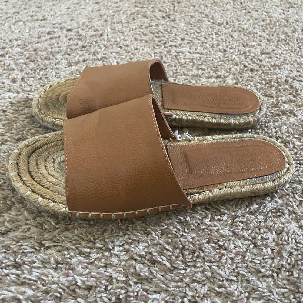 Women's Brown Fashion Slides Size 8
